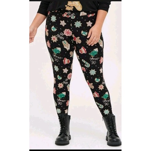 Torrid Size 2(18/20) Full Length Signature Waist Premium Christmas Legging - Picture 2 of 8